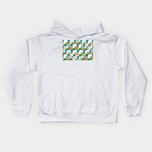 Mid Century Abstract Suns and Moons and a Meteor Kids Hoodie